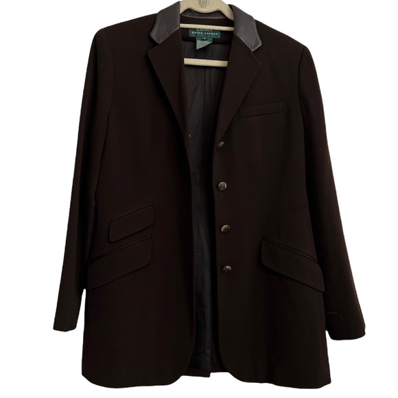 Lauren Ralph Lauren Jackets & Blazers - Lauren Ralph Lauren Womens Brown Wool Blazer Jacket Size 6